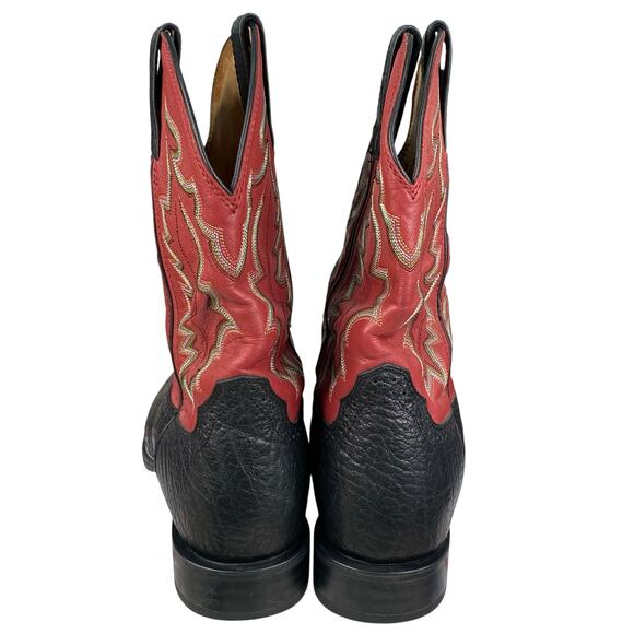 Twisted X Men’s Black Red Leather Cowboy Boot Size US 12 D - Picture 8 of 11